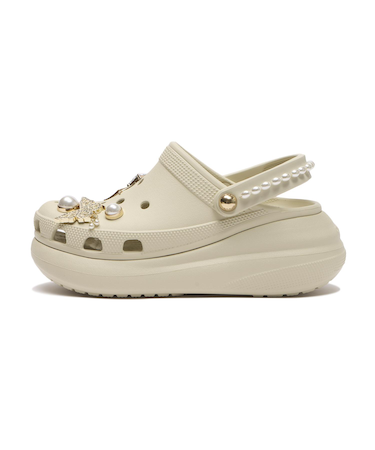 211539-2Y2　CRUSH BUTTERFLY JEWEL CLOG　BONE　690874-0001