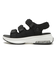 S0056　3BELT SANDAL　BLACK/WHITE　688400-0002