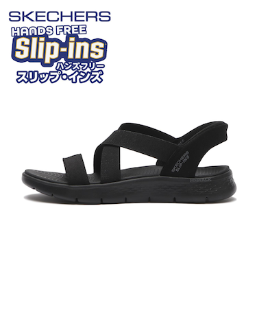 141489　GO WALK FLEX SANDAL - GLIMMER　BBK　696212-0001