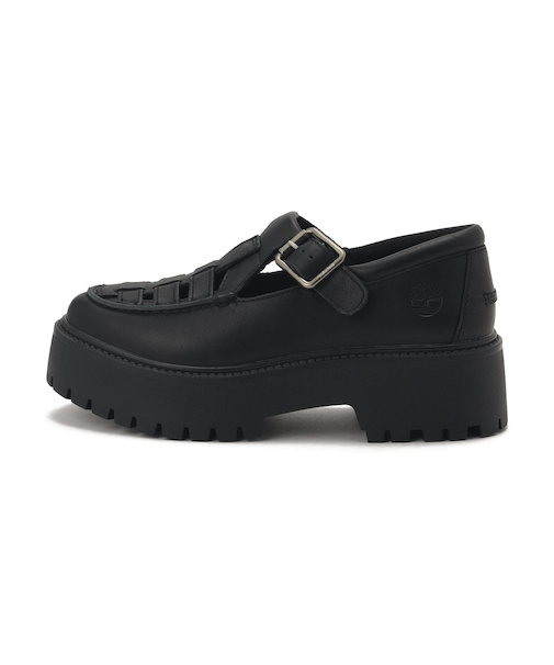 A4188-W02　W's STONE STREET BUCKLE　BLK FL GRAIN　691911-0001