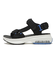 S0055　STRAP SANDAL　BLACK/WHITE　688399-0001