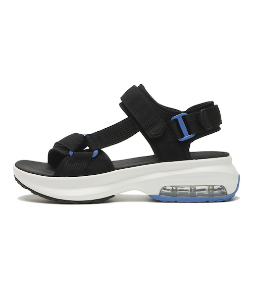 S0055　STRAP SANDAL　BLACK/WHITE　688399-0001