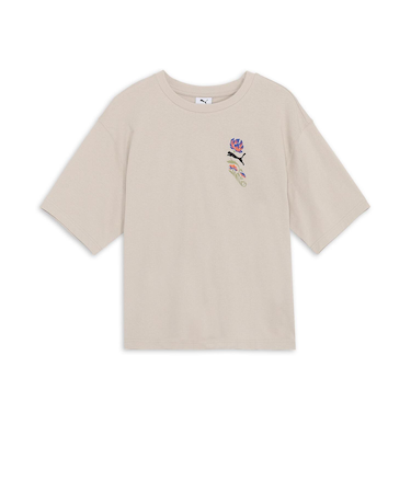 633349　M FLORALSPORT GRAPHICBOXY TEE　68DESERT DUST　696146-0003