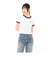 125R3013400　W Logo Ringer TEE　BLUE　695076-0002