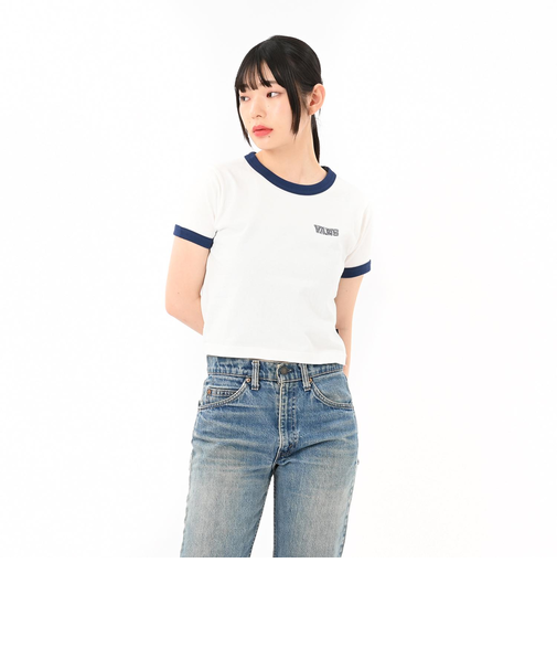 125R3013400　W Logo Ringer TEE　BLUE　695076-0002