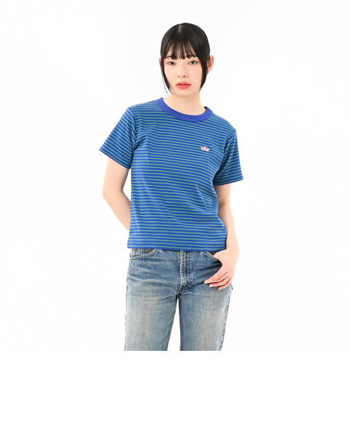 125R3010800　W Multi border Tee　BLUE　695073-0002