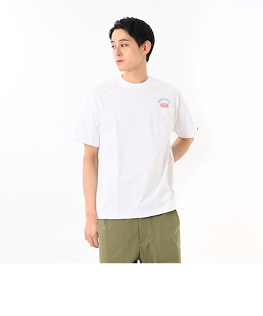 125R1014000　M Breakfast Waffles PKT TEE　WHITE　694981-0001
