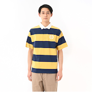 125R1110900　M S/S Rugby Shirt　YLW x NVY　695063-0002