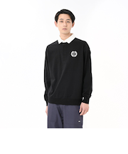 125R1110800　M L/S Rugby Shirt　BLACK　695062-0001