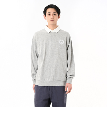125R1110800　M L/S Rugby Shirt　H-GRAY　695062-0002