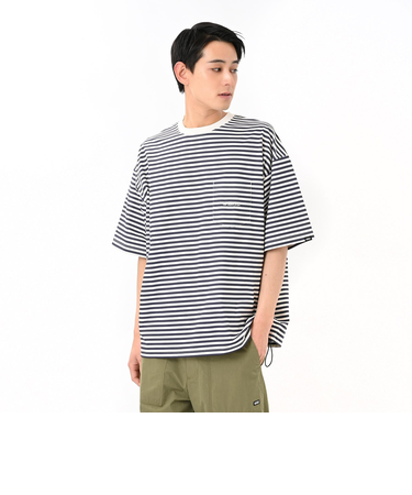 125R1013700　M Multi Border PKT TEE　NAVY　694976-0002