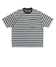 125R1012400　M CAVE Crew Neck Border TEE　GRAY　695056-0002