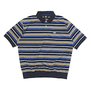 125R1112300　M CAVEJERSEY Border PoloShirt　NAVY　695055-0001