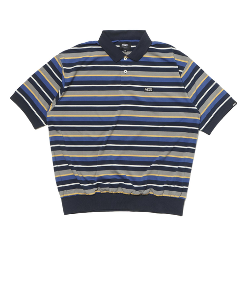 125R1112300　M CAVEJERSEY Border PoloShirt　NAVY　695055-0001