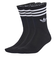 JV7402　U 3ST CREW SOCKS 3P　BLACK/WHITE　698599-0001