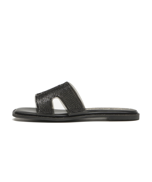 JE-33A　RHINESTONE SANDALS　BLACK　700834-0001