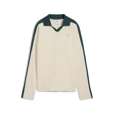 633963　W T7 RELAXED LONG SLEEVE POLO　87ALPINE SNOW　699622-0002