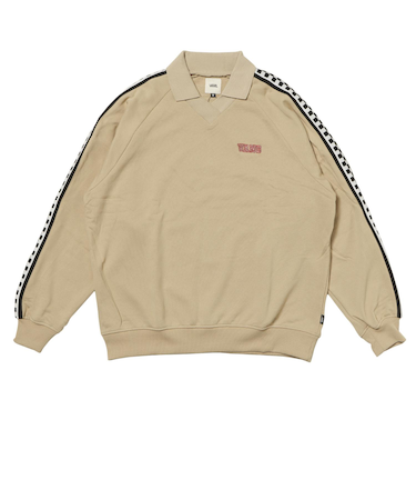 125R3042800　W Checker Raglan Sleeve SWT　BEIGE　695069-0002