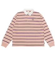125K3073200　W border rugger shirt　PINK　701884-0002
