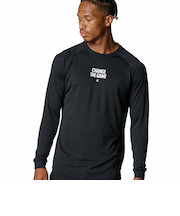 6007865　M CURRY TECH LOGO LST-SHIRT　001BLK/WHT　701416-0001