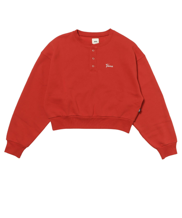 125K3042500　W Henley neck SWT　RED　701877-0002