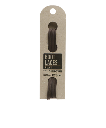 BOOT FLAT 125　BOOTLACES FLAT 125CM　DARKBROWN　700618-0002