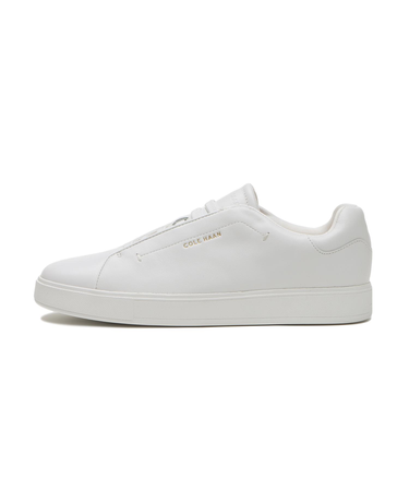 W34325　W GRANDPRO LUXE SLIP ON SNKR　WHITE LTR　703400-0001