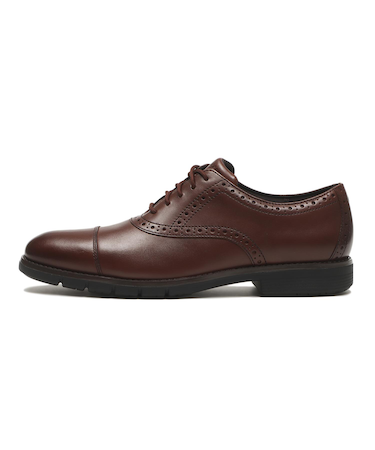 C40924　FLEXGRAND+ CAP TOE OXFORDS　*DK BRICK/BLACK　703352-0001