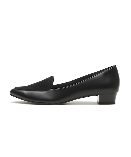 JE80259　HEEL LOAFER 2.5　BLACK　702824-0001
