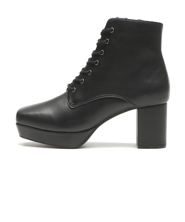 W3053　SQUARE LACE UP 7　BLACK　697378-0001