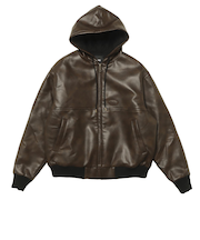 125K1084300　M Fake Leather Work Jacket　BROWN　702004-0002