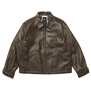 125K1084200　M Fake Leather Jacket　BROWN　702003-0002
