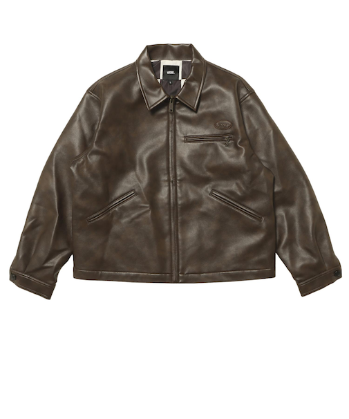 125K1084200　M Fake Leather Jacket　BROWN　702003-0002