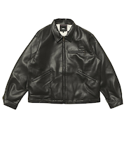 125K1084200　M Fake Leather Jacket　BLACK　702003-0001