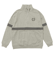 125K1050100　M Bi-Color Half Zip Sweat　H-GRAY　701869-0002