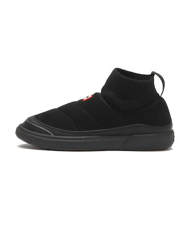 UFS7115REN　IN OUT FAUX SUEDE KNITTED BOOT　BLACK　703027-0001