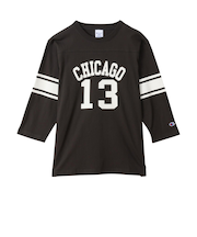 C3-C424　M 3/4 SLEEVE FOOTBALL T-SHIRT　OFF BLACK　701842-0001