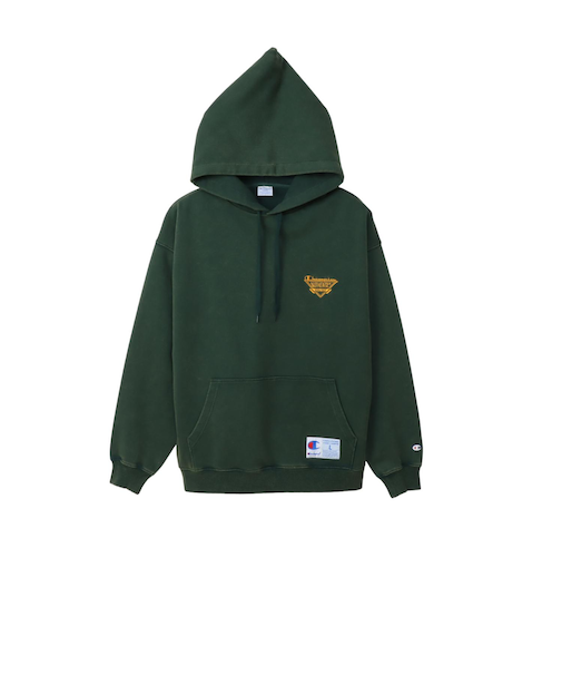 C3-C107　M HOODED SWEATSHIRT　DARK GREEN　701833-0002