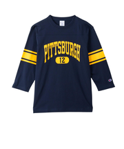 C3-C424　M 3/4 SLEEVE FOOTBALL T-SHIRT　NAVY　701842-0002