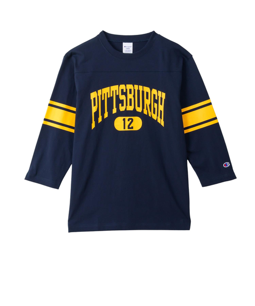 C3-C424 M 3/4 SLEEVE FOOTBALL T-SHIRT NAVY 701842-0002