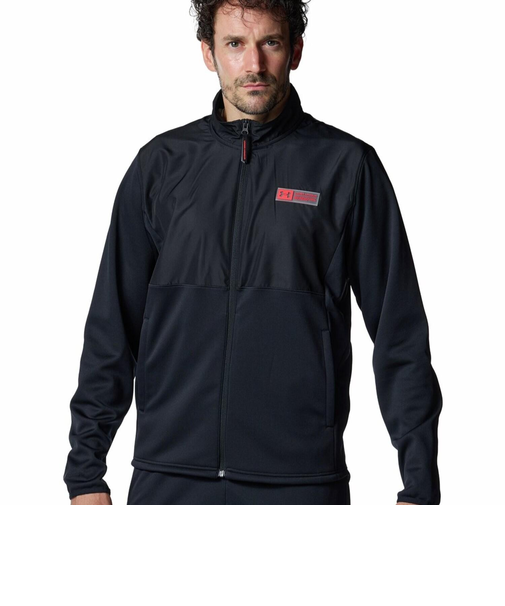 6007734　M ARMOUR FLEECE MAX JACKET　001BLK　701408-0001