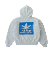 G5FU-J092　M HEMP ZIP HOODED SWEATSHIRT　HEATHER ASH　702630-0001