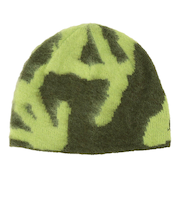G5FA-151　M MOHAIR BURLY RUNNING BEANIE　CHARTREUSE　701940-0003