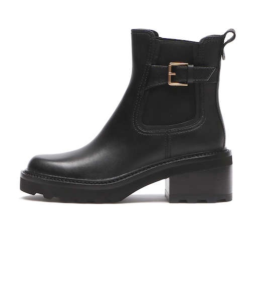 W34321　W SHIBLEY WP LUG BUCKLE BOOTIE　BLACK LTR　703412-0001