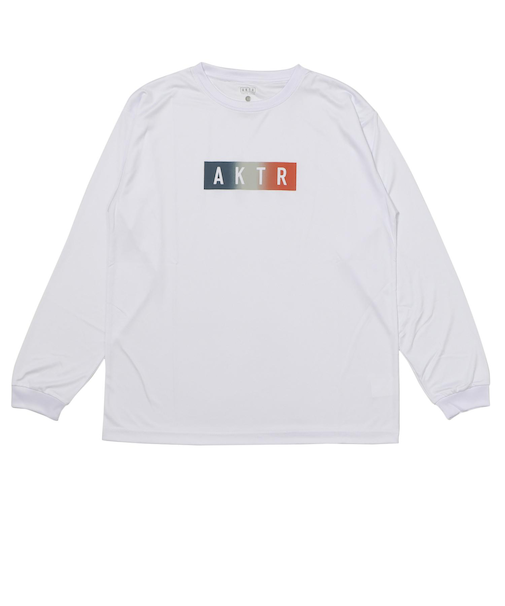 225-020005 FADE BOX LOGO L/S SPORTS TEE WHITE 705362-0002