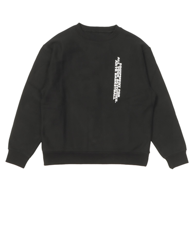 225-026010　WILD-CARD SWEAT CREW NECK　BLACK　705365-0002