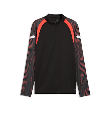 660875　M INDIVIDUALFINAL 1/4 ZIP TOP　01BK/MINT JELLY　707039-0001