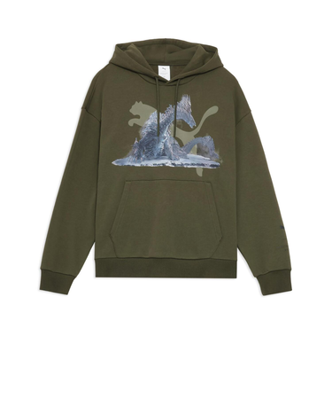 637017　M MONSTER HUNTER WILDS HOODIE　70DARK OLIVE　707855-0003