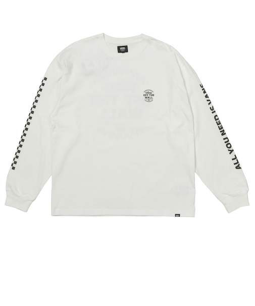 126R1021200　M All you need is Vans L TEE　WHITE　705888-0001