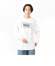 124K1023600　M CHECKER BOX LS TEE　WHT/BLK　685989-0001